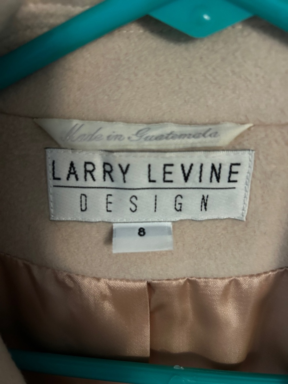 Larry Levine Tan Single-Breasted Trench Coat - Picture 2 of 2